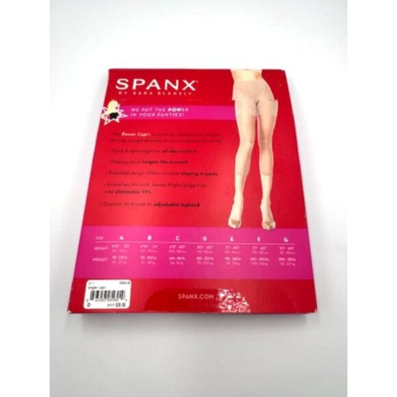 NWT Spanx Black Power Capri Shaper Ultra Soft Lightweight Women D - Picture 2 of 2
